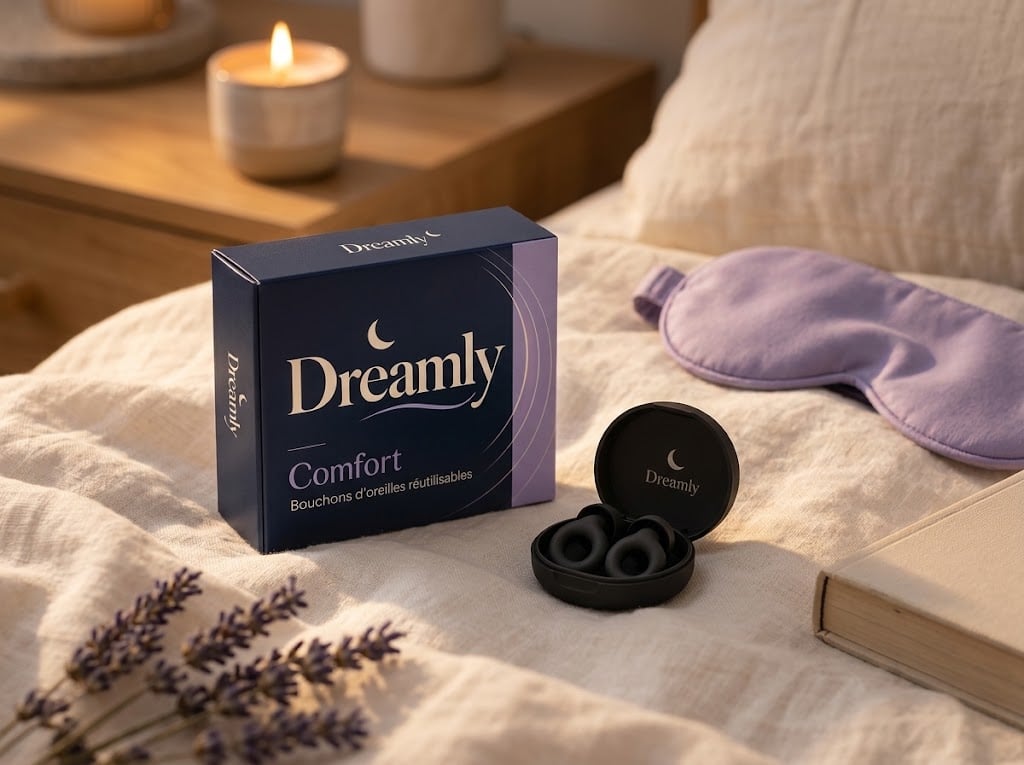 Dreamly Comfort et son étui dans un rituel du soir